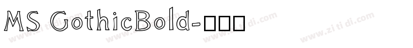 MS GothicBold字体转换